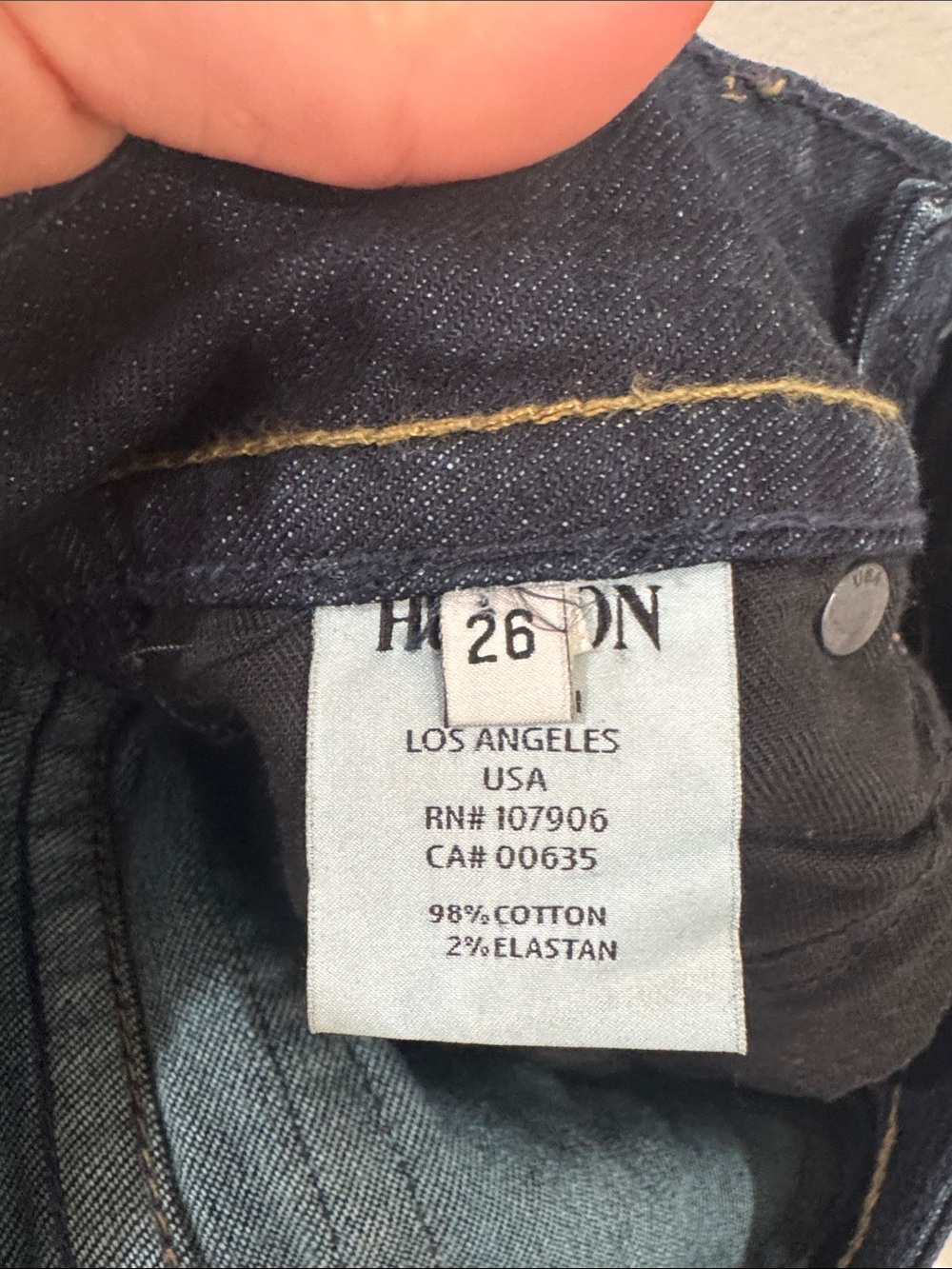 Hudson Womens Classic Bootcut mid rise dark wash denim jeans - Picture 5 of 6